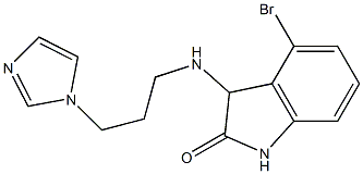 4-bromo-3-{[3-(1H-imidazol-1-yl)propyl]amino}-2,3-dihydro-1H-indol-2-one Structure