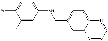 4-bromo-3-methyl-N-(quinolin-6-ylmethyl)aniline,,结构式