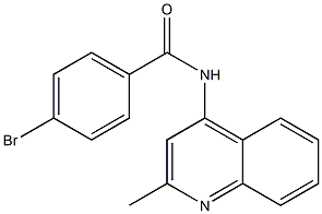 4-bromo-N-(2-methylquinolin-4-yl)benzamide 化学構造式