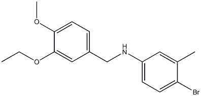 4-bromo-N-[(3-ethoxy-4-methoxyphenyl)methyl]-3-methylaniline Structure