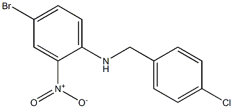 4-bromo-N-[(4-chlorophenyl)methyl]-2-nitroaniline,,结构式