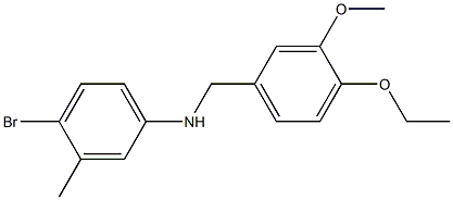 4-bromo-N-[(4-ethoxy-3-methoxyphenyl)methyl]-3-methylaniline,,结构式