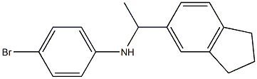 4-bromo-N-[1-(2,3-dihydro-1H-inden-5-yl)ethyl]aniline,,结构式