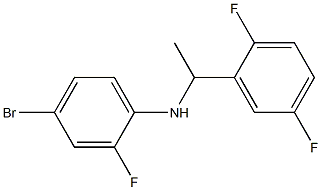4-bromo-N-[1-(2,5-difluorophenyl)ethyl]-2-fluoroaniline,,结构式