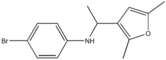 4-bromo-N-[1-(2,5-dimethylfuran-3-yl)ethyl]aniline Struktur