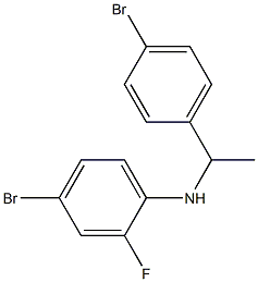 4-bromo-N-[1-(4-bromophenyl)ethyl]-2-fluoroaniline,,结构式