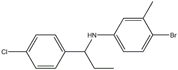 4-bromo-N-[1-(4-chlorophenyl)propyl]-3-methylaniline Structure