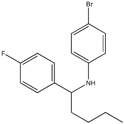 4-bromo-N-[1-(4-fluorophenyl)pentyl]aniline Struktur