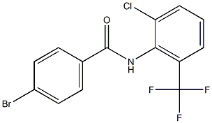 4-bromo-N-[2-chloro-6-(trifluoromethyl)phenyl]benzamide,,结构式
