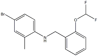 4-bromo-N-{[2-(difluoromethoxy)phenyl]methyl}-2-methylaniline,,结构式