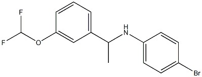 4-bromo-N-{1-[3-(difluoromethoxy)phenyl]ethyl}aniline 结构式