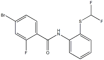 4-bromo-N-{2-[(difluoromethyl)sulfanyl]phenyl}-2-fluorobenzamide Structure