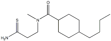 4-butyl-N-(2-carbamothioylethyl)-N-methylcyclohexane-1-carboxamide,,结构式