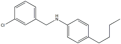 4-butyl-N-[(3-chlorophenyl)methyl]aniline 化学構造式