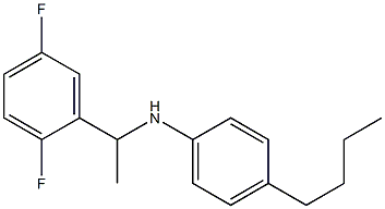 4-butyl-N-[1-(2,5-difluorophenyl)ethyl]aniline,,结构式