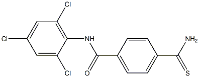 4-carbamothioyl-N-(2,4,6-trichlorophenyl)benzamide Structure