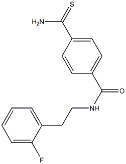 4-carbamothioyl-N-[2-(2-fluorophenyl)ethyl]benzamide,,结构式