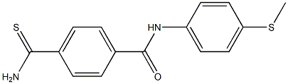 4-carbamothioyl-N-[4-(methylsulfanyl)phenyl]benzamide Struktur