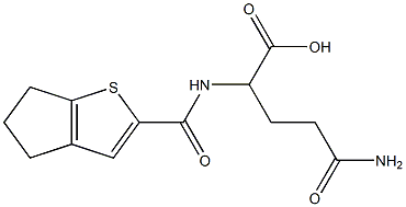 4-carbamoyl-2-{4H,5H,6H-cyclopenta[b]thiophen-2-ylformamido}butanoic acid 结构式