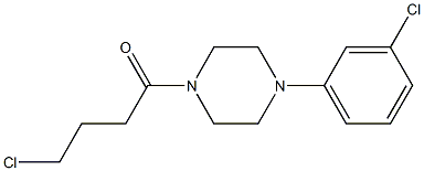 4-chloro-1-[4-(3-chlorophenyl)piperazin-1-yl]butan-1-one 结构式