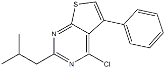  4-chloro-2-(2-methylpropyl)-5-phenylthieno[2,3-d]pyrimidine