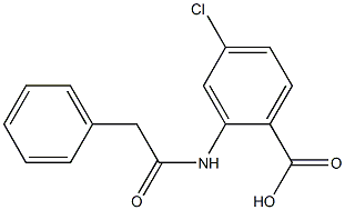 4-chloro-2-(2-phenylacetamido)benzoic acid,,结构式