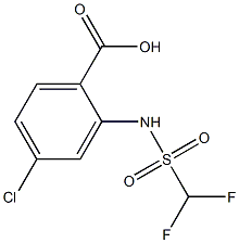 4-chloro-2-(difluoromethanesulfonamido)benzoic acid 结构式