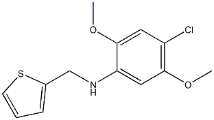 4-chloro-2,5-dimethoxy-N-(thiophen-2-ylmethyl)aniline