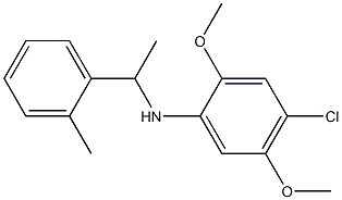  4-chloro-2,5-dimethoxy-N-[1-(2-methylphenyl)ethyl]aniline