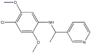 4-chloro-2,5-dimethoxy-N-[1-(pyridin-3-yl)ethyl]aniline 化学構造式