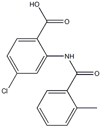 4-chloro-2-[(2-methylbenzoyl)amino]benzoic acid,,结构式