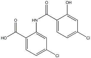 4-chloro-2-[(4-chloro-2-hydroxybenzene)amido]benzoic acid,,结构式