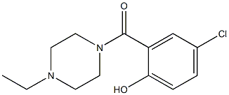 4-chloro-2-[(4-ethylpiperazin-1-yl)carbonyl]phenol 化学構造式