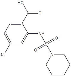 4-chloro-2-[(piperidine-1-sulfonyl)amino]benzoic acid Struktur