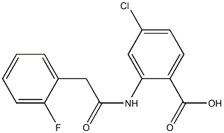 4-chloro-2-[2-(2-fluorophenyl)acetamido]benzoic acid,,结构式