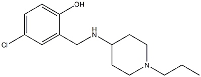 4-chloro-2-{[(1-propylpiperidin-4-yl)amino]methyl}phenol,,结构式
