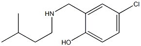 4-chloro-2-{[(3-methylbutyl)amino]methyl}phenol,,结构式