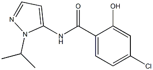 4-chloro-2-hydroxy-N-[1-(propan-2-yl)-1H-pyrazol-5-yl]benzamide,,结构式