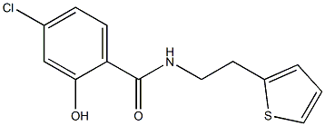4-chloro-2-hydroxy-N-[2-(thiophen-2-yl)ethyl]benzamide 结构式