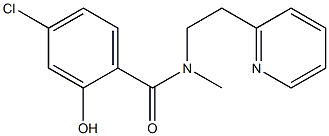 4-chloro-2-hydroxy-N-methyl-N-[2-(pyridin-2-yl)ethyl]benzamide 化学構造式