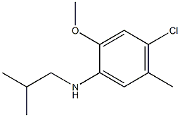 4-chloro-2-methoxy-5-methyl-N-(2-methylpropyl)aniline 结构式