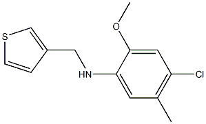 4-chloro-2-methoxy-5-methyl-N-(thiophen-3-ylmethyl)aniline Struktur