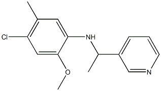 4-chloro-2-methoxy-5-methyl-N-[1-(pyridin-3-yl)ethyl]aniline,,结构式