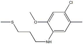 4-chloro-2-methoxy-5-methyl-N-[3-(methylsulfanyl)propyl]aniline,,结构式