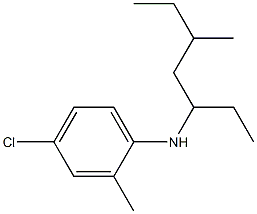 4-chloro-2-methyl-N-(5-methylheptan-3-yl)aniline,,结构式