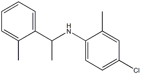 4-chloro-2-methyl-N-[1-(2-methylphenyl)ethyl]aniline 结构式