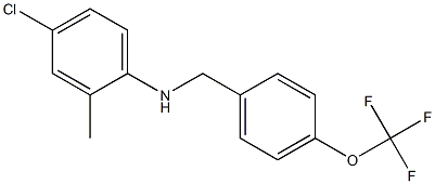 4-chloro-2-methyl-N-{[4-(trifluoromethoxy)phenyl]methyl}aniline Structure