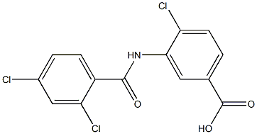 4-chloro-3-[(2,4-dichlorobenzene)amido]benzoic acid,,结构式