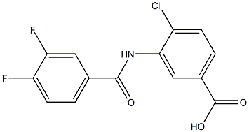 4-chloro-3-[(3,4-difluorobenzene)amido]benzoic acid 化学構造式