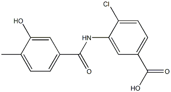4-chloro-3-[(3-hydroxy-4-methylbenzene)amido]benzoic acid,,结构式